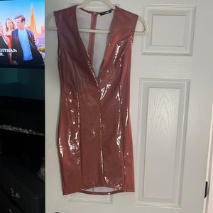 Fashion nova elastic mauve color dress